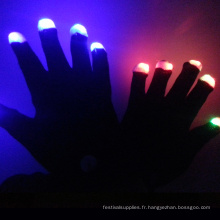 gants luminescents - gants allumés à led